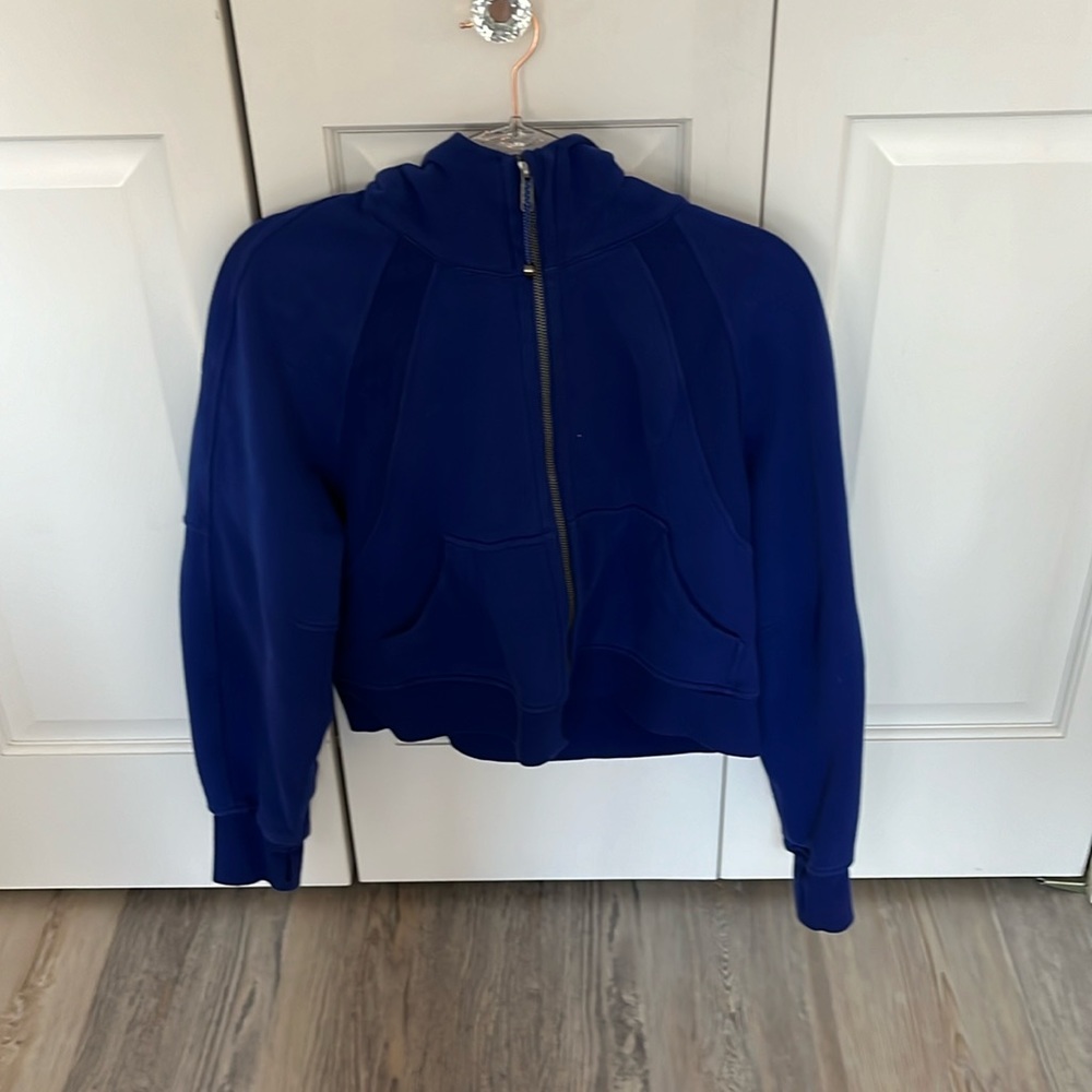 Lululemon Oversized Full Zip Scuba with hood Night Sea, XS/S